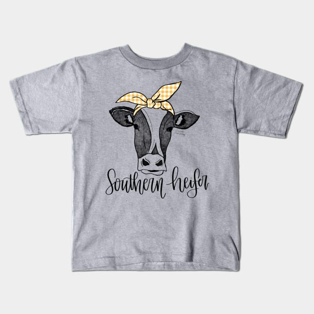 Southern Heifer Kids T-Shirt by Hannah’s Hand Lettering